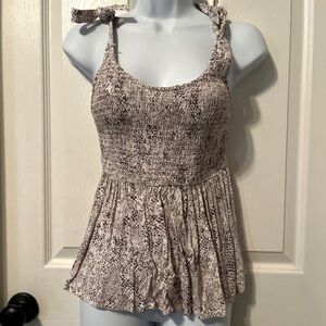 Baby doll strapped shirt